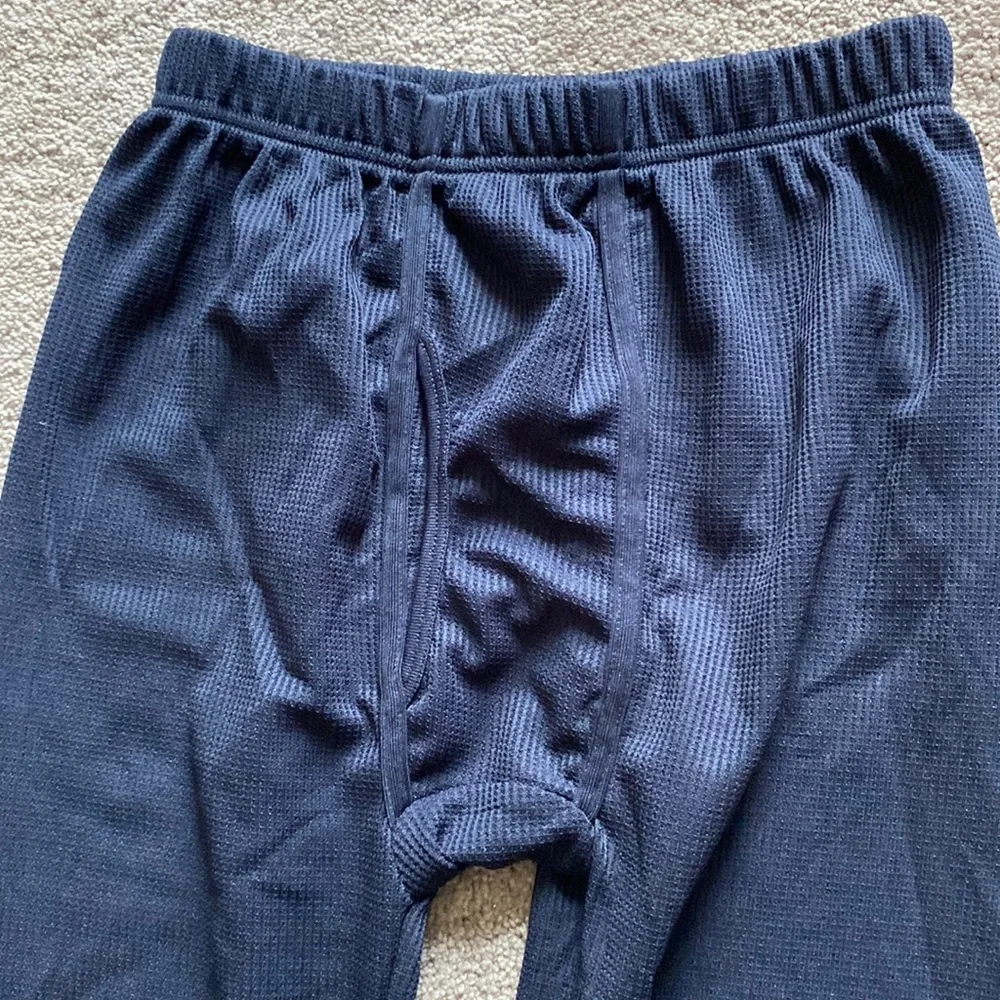 Northern Explosion Thermal Base Layer Set SIZE M Navy Waffle Knit Long Johns